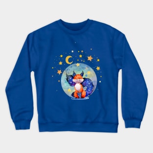 Galaxy Moon Dream Fox Crewneck Sweatshirt